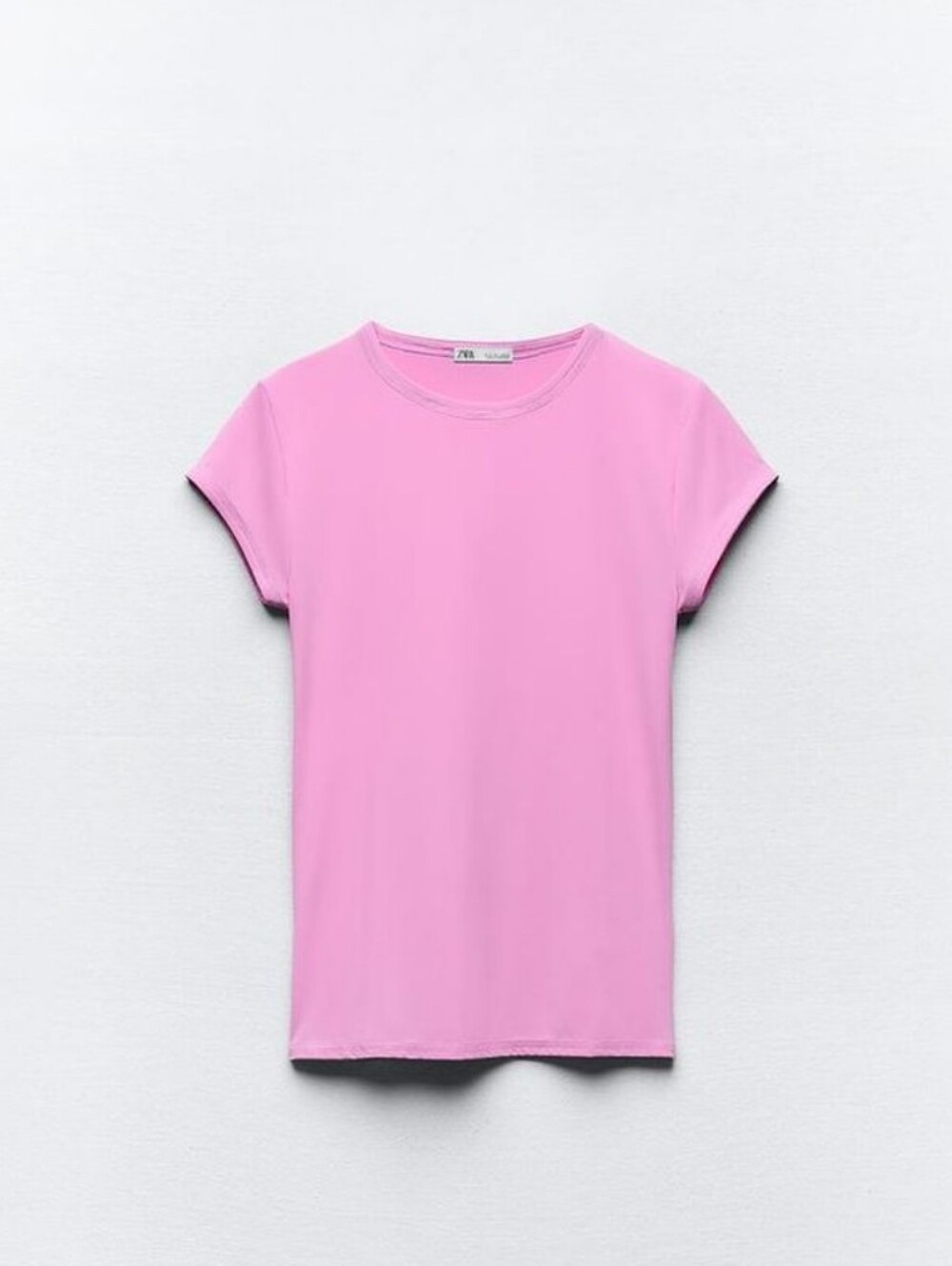 ZARA Crewneck T-SHIRT TOP Pink - Picture 2 of 9